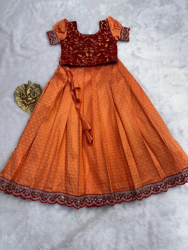 kids lehenga heavy silk Kids fashion wholesale